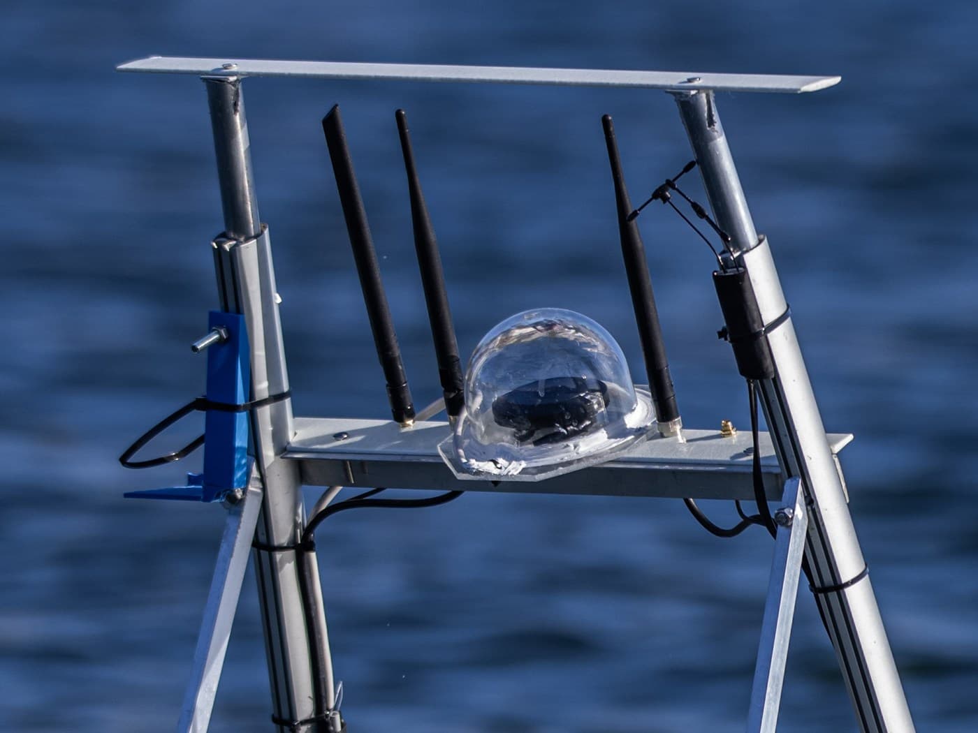 Marine Alpha MA3 sensor dome and antenna mast